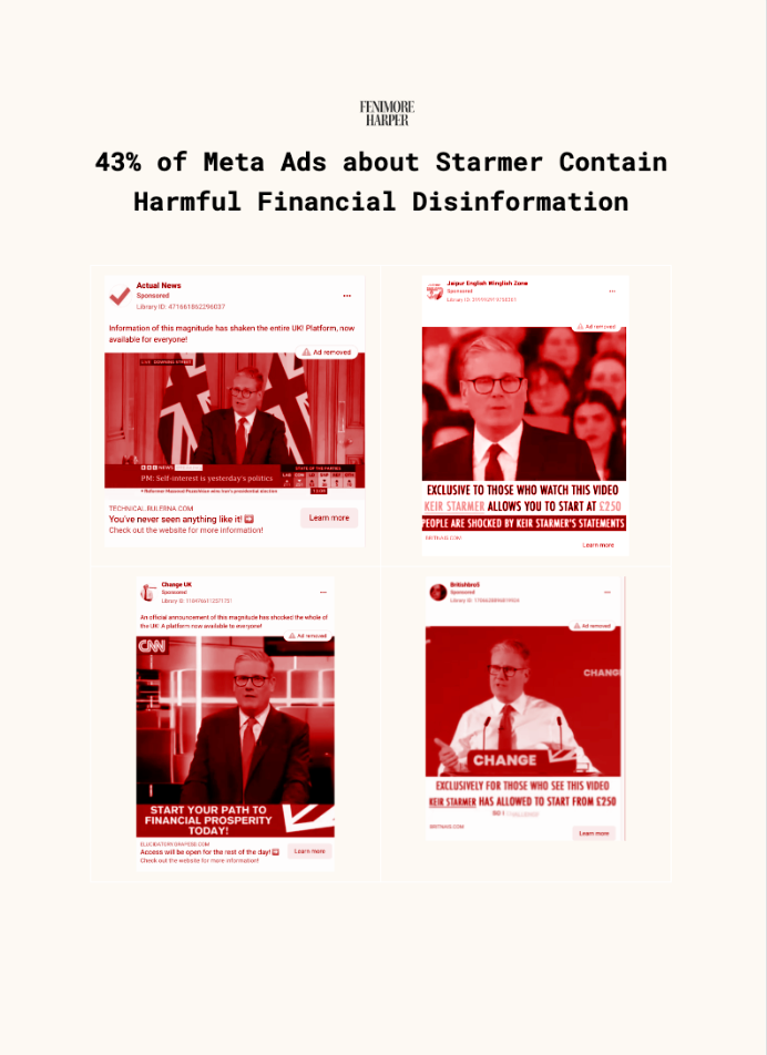 Cover of the Fenimore Harper report on Meta ads about Keir Starmer